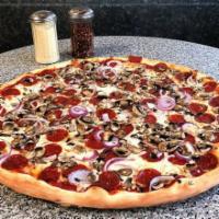 Great Escape Pizza · Pepperoni, mushrooms and onions.