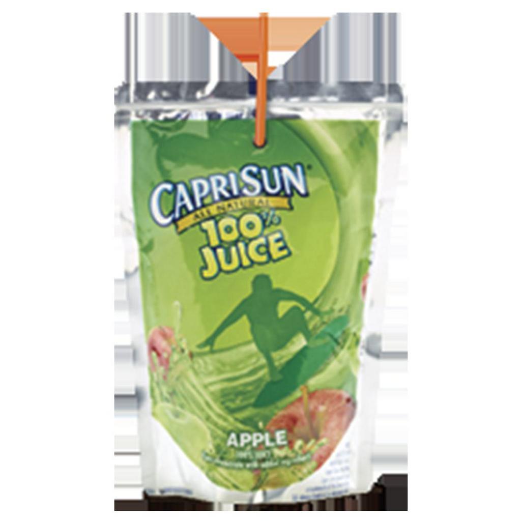 Capri Sun® Apple Juice · 100% real apple juice from concentrate with added ingredients. All natural beverage containing no preservatives.
