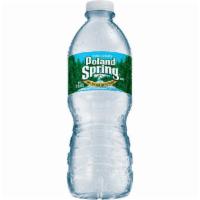 Bottle Water · Bottle of Poland Spring water.