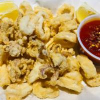 Calamari Fritti · Crisp fried calamari. Served with our spicy marinara.