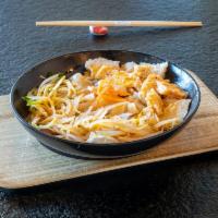 Classic Liang Pi · Chewy wheat flour noodles tossed with vegetables and cubes of spongy gluten.