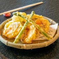 Vegetable Tempura · Deep fried vegetable served with tempura sauce.
