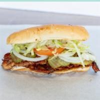 Teriyaki Chicken Sandwich · Boneless skinless chicken sandwich.
