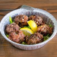 Keftedakia · Authentic Greek meatballs seasoned with herbs and spices.