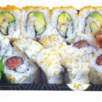 45. San Francisco Sushi Combo · 1/2 California roll and tuna inside out.