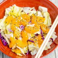 Asian Chicken Salad · Shredded white meat chicken, crispy iceberg lettuce, carrot, fried crispy noodle, toasted se...