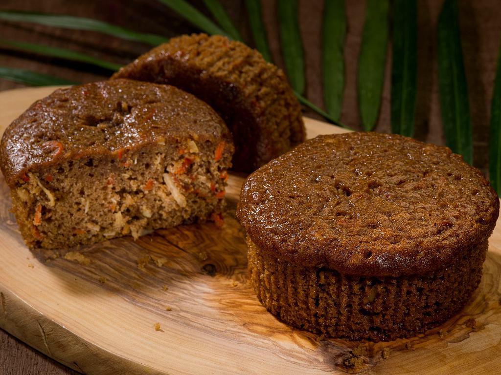 Carrot Cake · Loaded with freshly grated carrots, accompanied by the aroma of cinnamon, vanilla, nutmeg, and brown sugar.