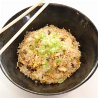 Chashu Fried Rice · Fried rice with chashu(braised pork belly), green onion,scrambled egg and sesame seed