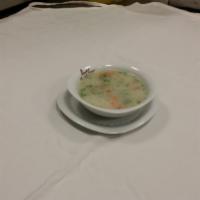 CHICKEN SOUP - Tavuk Corbasi · Chicken soup: potato, celery, carrot, dill and flour.