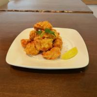 Fried Chicken · Japanese style. Chicken marinated in ginger garlic sake soy sauce. White meat available for ...