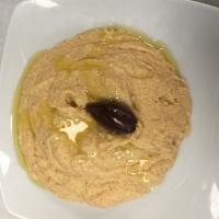 Hummus · Fresh chickpea tahini with lemon and extra virgin olive oil.