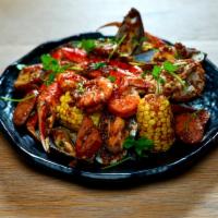 Pick Two Seafood Combo · Served with corn, potato
