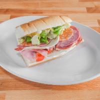 Italian Sub · A long sandwich on a roll. 