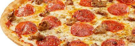 CAULIPOWER?? King Pizza · Our homemade pizza sauce, smothered in 100% Wisconsin mozzarella and pepper jack cheeses, topped with loads of pepperoni and hand-pinched sausage, on top of an award-winning gluten-free, 12