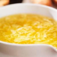 Egg Drop Soup · Soup that is made from beaten eggs and broth.