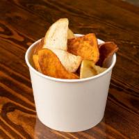 Large Chips · Sweet potatoes, avocado oil and Himalayan pink salt. Gluten free and vegan friendly