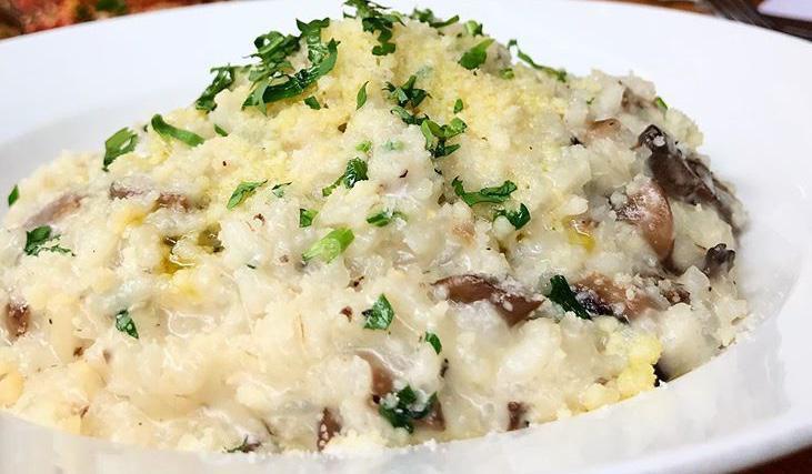 Risotto Funghi · Mushroom, Parmesan and truffle oil.