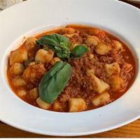Gnocchi Bolognese · Homemade potato  gnocchi with traditional meat souce