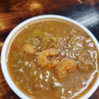 Gumbo (cup) · Try this Nola favorite. Made from scratch and slow cooked with Cajun seasonings.