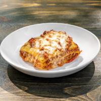 Lasagna al Forno · Bolognese Ragu, bescimella, parmigiano.