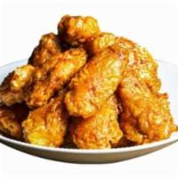 Soy Garlic Wings · -fried wings marinated with soy and garlic sauce that is semi-sweet, rich and crunchy