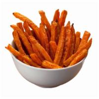 Sweet Potato Fries · Medium cut sweet potato fries.