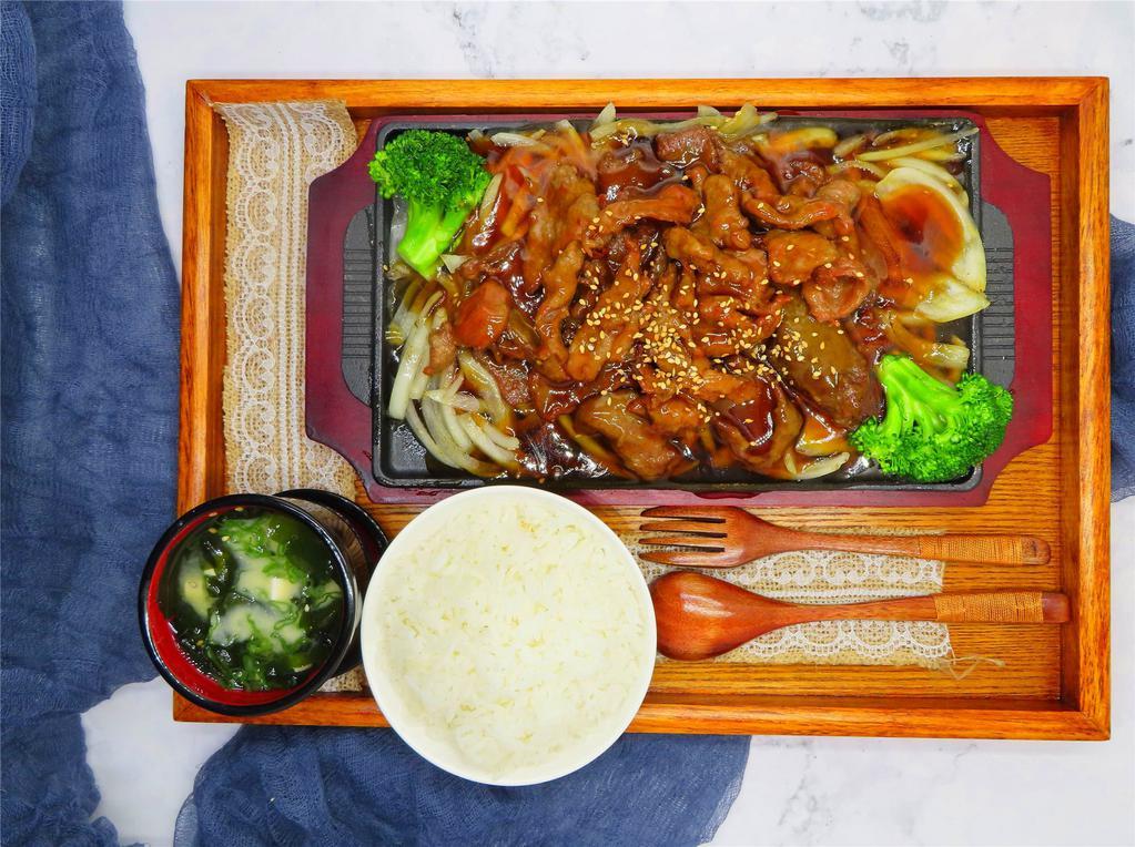 (NEW) Beef Teriyaki · Served with rice and miso soup or green salad.