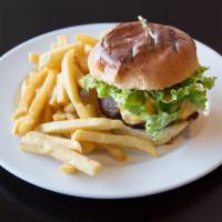 Certified Angus Beef Burger · 14 oz. Served with lettuce, tomato and fries.