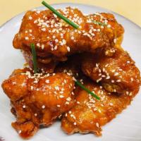 Korean Chicken Wings  · (6 pc) Korean Sweet Hot Sauce, Sesame seeds