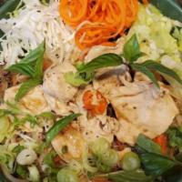 Drunken Noodles · Spicy. Rice noodles in a spicy house signature sauce, served with chicken, cabbage, onions, ...