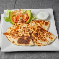 Quesadilla · Stuffed with chicken melted cheese and veggie.