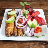Nawabs Mixed Grill Family · Choice of any 5 grill options with naan and rice.