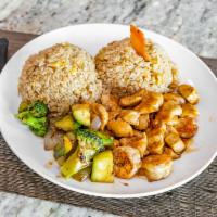 Shrimp and Scallop  Combination Dinner · 