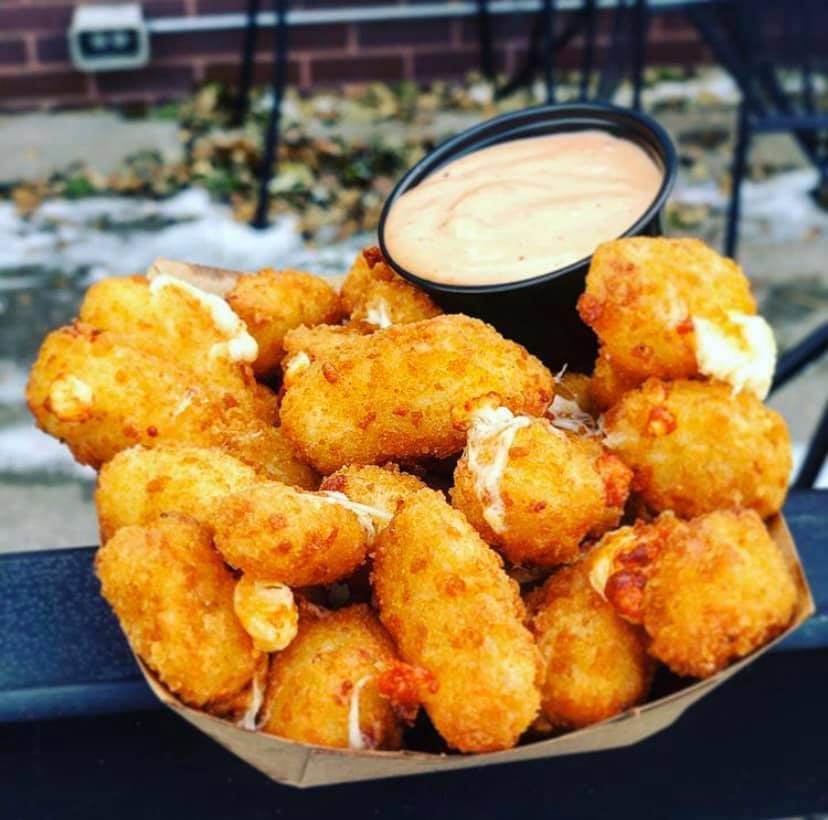 Fried Cheese Curds · Generous portion of fried cheese curds served with a side of chipotle mayo