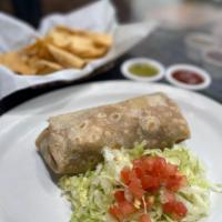 Burrito QB · Burrito filled with choice of meat, refried beans, and cheese