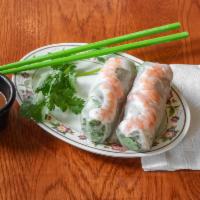2. Spring Rolls · 2 rolls per order. Sliced pork, shrimp, lettuce, bean sprouts, and vermicelli rolled with th...