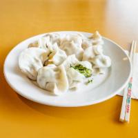 Veggie Dumplings 素菜水饺 · Stuffed dough. 