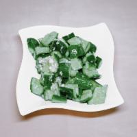 Fresh Cucumber Salad 京拍黄瓜 · Cucumber mixed with dressing. 