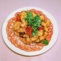 Spicy Savory Diced Fish 香辣鱼丁 · Hot and spicy.