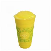 Passion Blast Smoothie · Passion fruit, pineapple, kiwi, water and vanilla protein.
