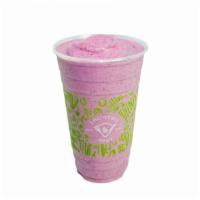 Berry Bomb Smoothie · Blackberry, blueberry, banana, water and strawberry protein.