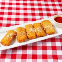 Mozzarella Fritta · 5 pieces. Hand cut fresh mozzarella breaded and flash fried to a golden brown, served with m...