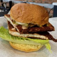 Fried Chicken Sandwich · Lettuce, Tomato, Pickle, and JB House Sauce 