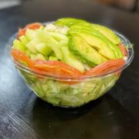 JB House Salad  · Romaine Lettuce, Avocado, Tomato, Cucumbers, Onions
, Feta with Lemon Juice and Extra Virgin...