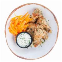 Garlic Parmesan Wings · Wings roasted to perfection, tossed with fresh garlic, salt and pepper and Parmesan cheese. ...