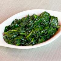 Spinaci Saltati · Sauteed Spinach, Garlic, Shallot, Lemon Zest, Extra Virgin Olive Oil