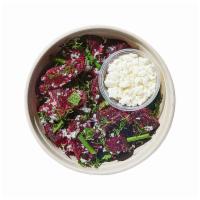 Horseradish Beets with Yogurt Dill Dressing · Roasted red beets, rosemary vinaigrette, horseradish, dill, chives, mint, and black pepper, ...