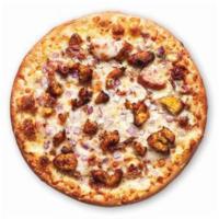Cuban Pizza · Honey mustard, sweet plantains, ham, red onions and bacon.