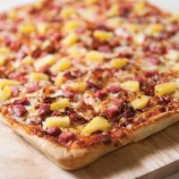 Maui Pizza · Ham, pineapple and bacon.