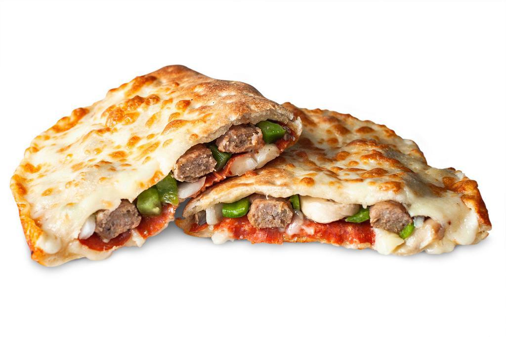 The Ultimate Calzone · Peppers, onions, mushrooms, sausage and pepperoni